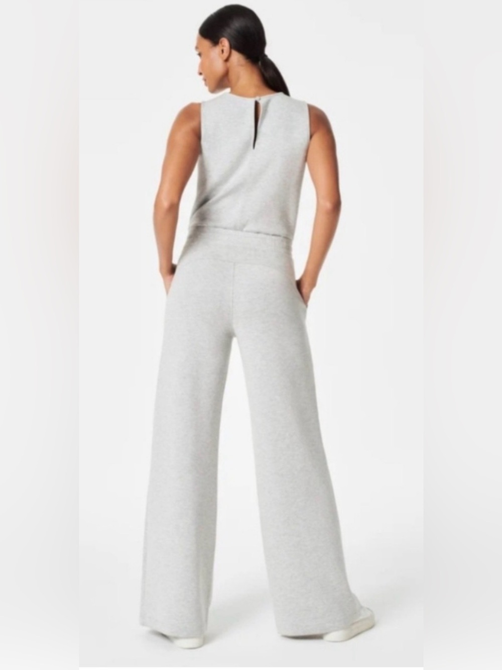 Spanx AirEssentials Jumpsuit Light Grey Heather Size 3X NWT - Picture 2 of 11